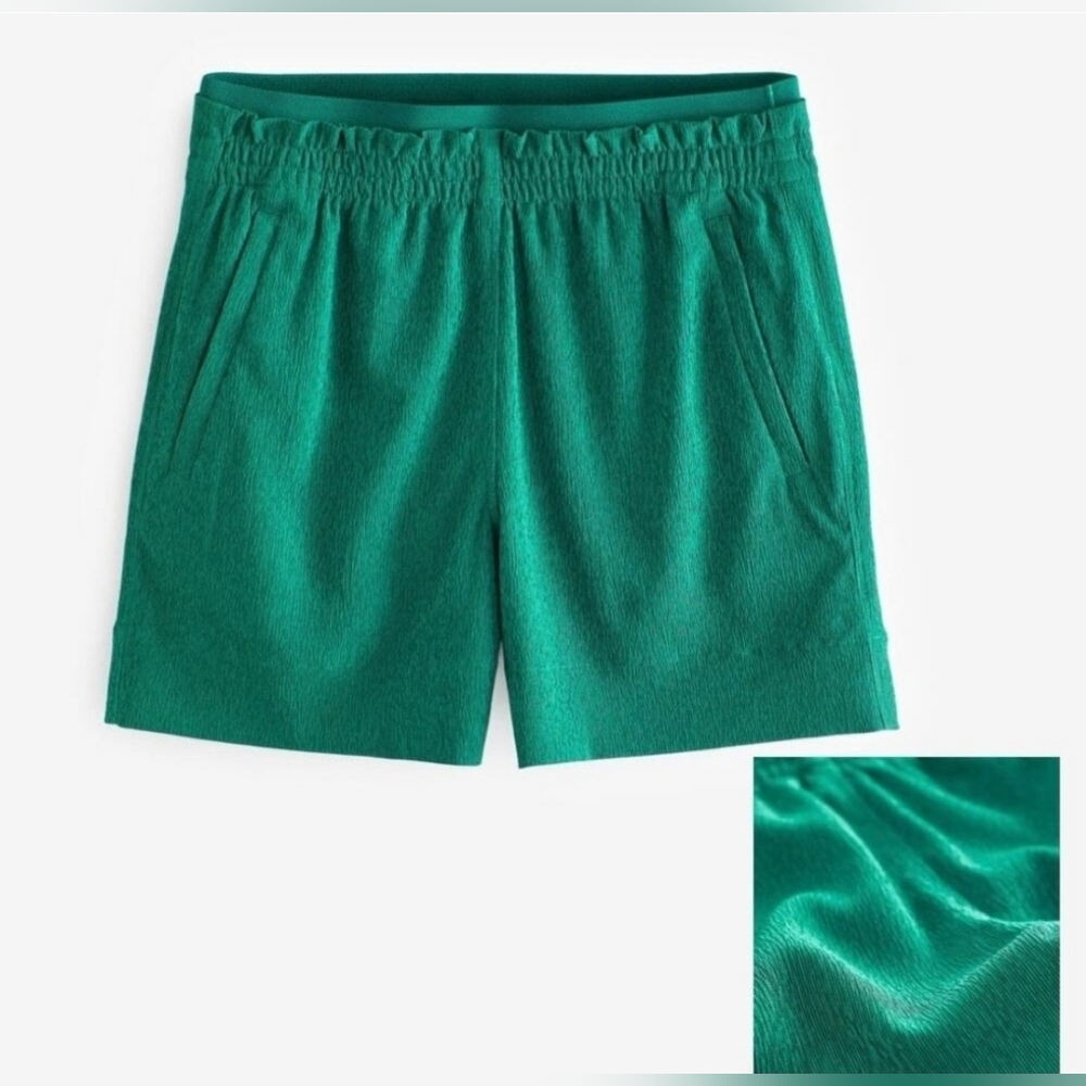 Athleta Green Echo Shorts 5in Pull-on Elastic Waist NWT Size: 16
